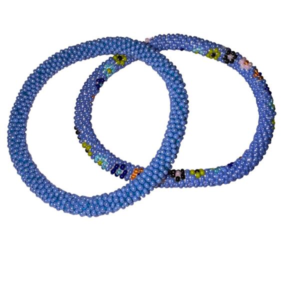 Set of 2 Sashka Co Hand Crafted Glass Bead Bracelets - Picture 2 of 2